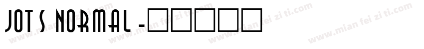 Jots Normal字体转换